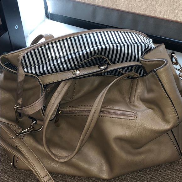 Taupe shoulder bag - Picture 3 of 5